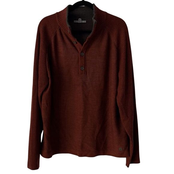 Smartwool Button‎ Mock Neck Knit Henley Sweater Merino Wool - Picture 1 of 6